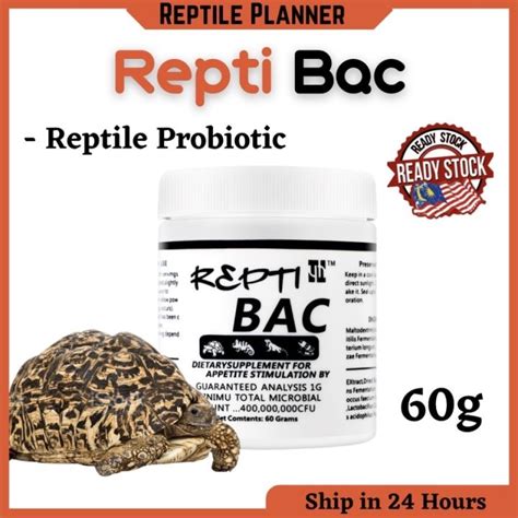 Repti Bac Dietary Supplement For Reptiles Amphibians Tortoise Probiotic