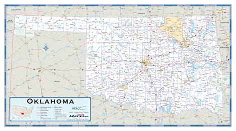 Oklahoma County Map With Highways