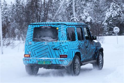 2024 Mercedes Benz Eqg Electric G Class Suv Spied Winter Testing Amg