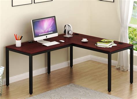 Shw Home Office 55x60 Large L Shaped Corner Desk