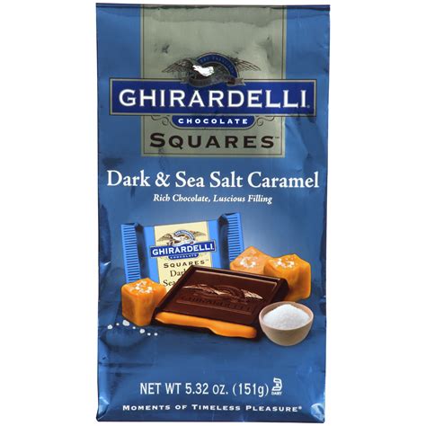 Ghirardelli Dark And Sea Salt Caramel Chocolate Squares 5 32 Oz