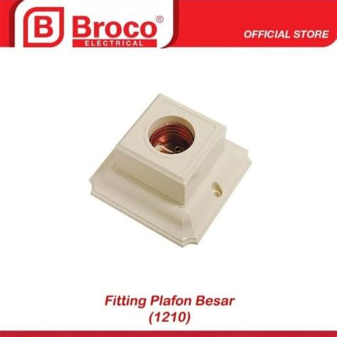 BROCO FITTING TEMPEL PLAFON SEGI PERSEGI CREAM 1210 HARGA GROSIR