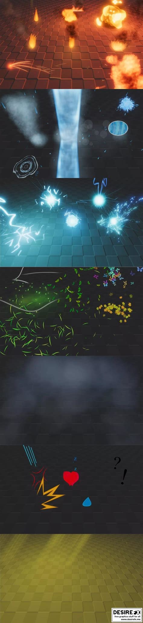 Desire Fx 3d Models Asset Store Anime Particles Pack