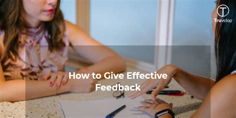 How to Give Effective Feedback | Truvelop