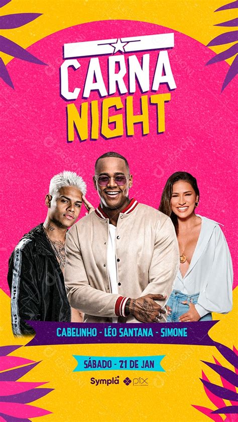 Story Carna Night Carnaval Flyer Social Media Psd Editável [download