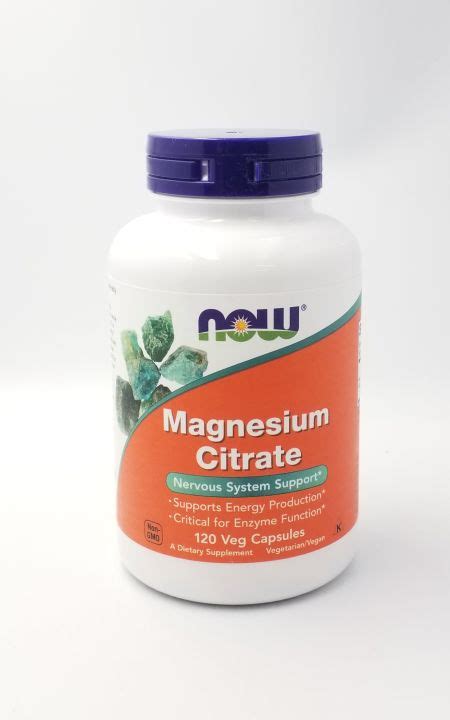 Now Foods Magnesium Citrate 120 Veg Capsules Lazada PH