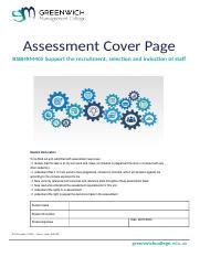 BSBHRM405 Task 1 Toma Bagdone Docx Assessment Cover Page BSBHRM405