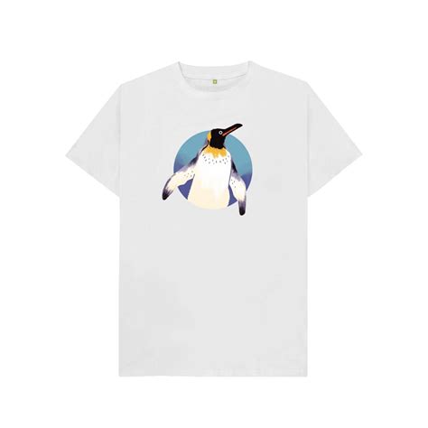 Adult S White Zsl Penguin T Shirt