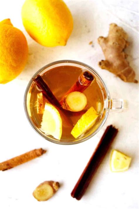 Fresh Ginger Lemon Cinnamon Tea SimplyBeyondHerbs