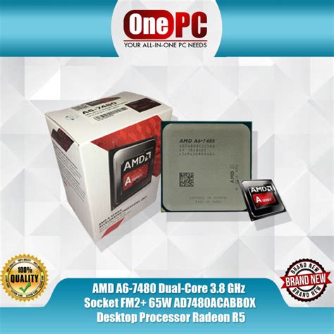 AMD A6 7480 Dual Core 3 8 GHz Socket FM2 65W AD7480ACABBOX Desktop