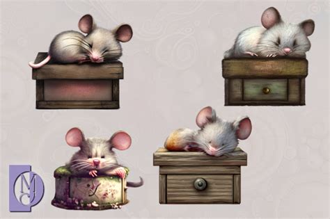 Sleeping Mouse Graphic by Monica Johansen · Creative Fabrica