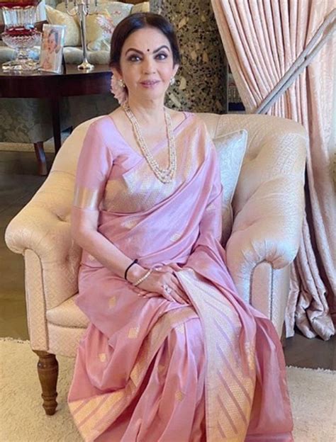 Nita Ambani Dons Classic Lavender Handwoven Banarasi Sari