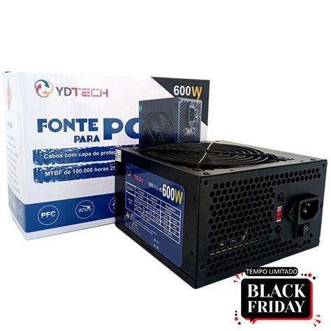 Fonte Atx W Gamer Super Silenciosa Para Pc Computador Bivolt V