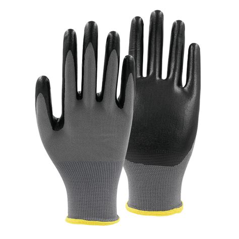 13g Polyester Shell Nitrile Fake Foam Palm Coated Gloves Micro Foam