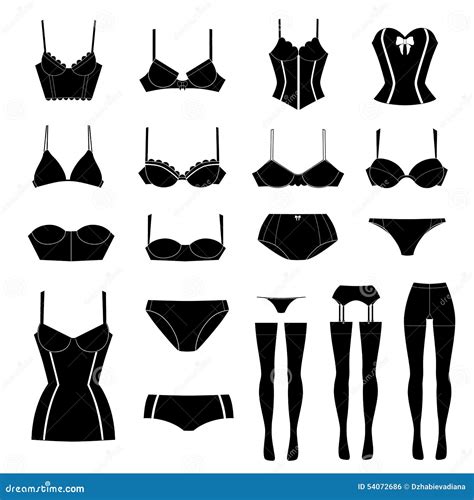 Lingerie Set Stock Vector Illustration Of Shopping Stockings 54072686