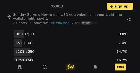 Sunday Survey How Much Usd Equivalent Is In Your Lightning Wallets