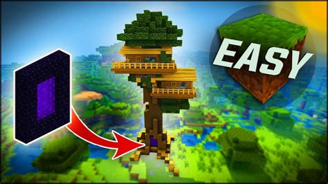 Minecraft How To Make A House In A Tree With Portal To Nether Included