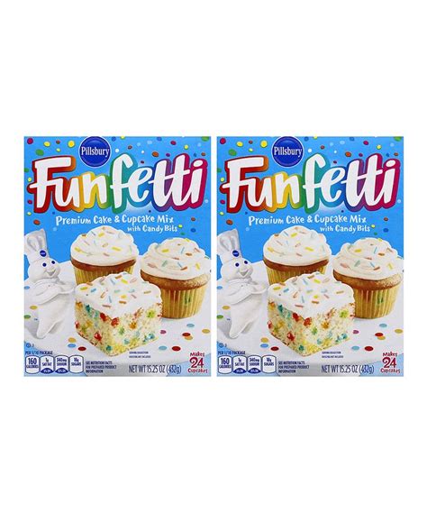 Pillsbury Funfetti Cake Mix Set Of Two Funfetti Cake Mix Funfetti Cake Cupcake Mix