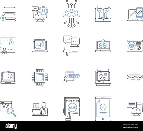 Devops Outline Icons Collection Automation Collaboration Agile