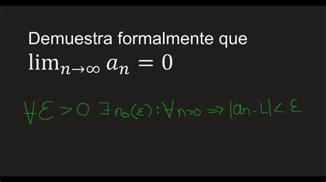 C Lculo Diferencial Demostraci N Formal Del L Mite De Una Sucesi N