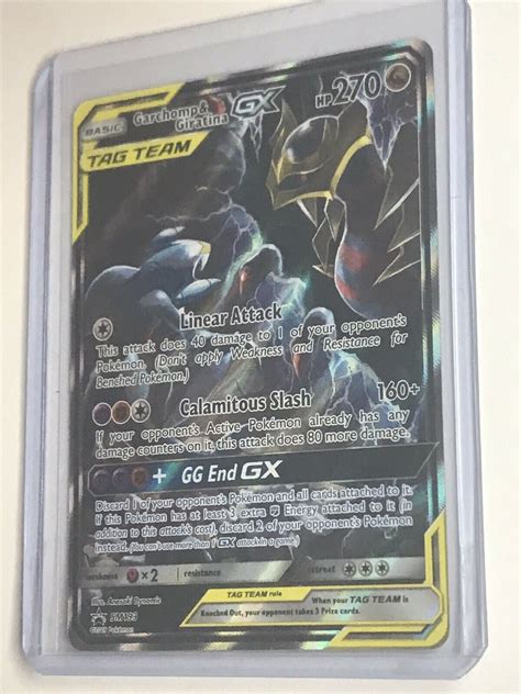 Mavin Pokemon Garchomp And Giratina GX SM193 Ultra Rare Full Art Card