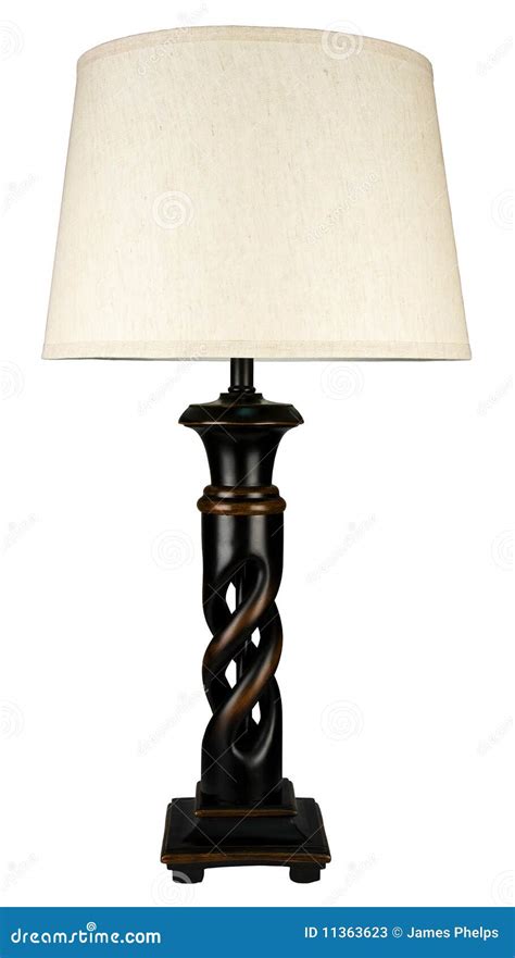 Contemporary Sculpted Wood Accent Table Lamp Stock Image - Image of ...