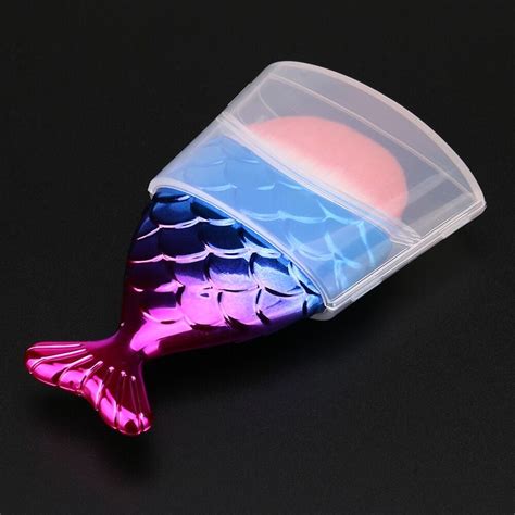 Klfjasnd Fish Scale Makeup Brush Fishtail Bottom Brush Protection Box