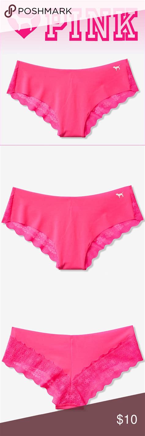 Size S Pink Victoria S Secret Cheekster Panty Lace Back No Show