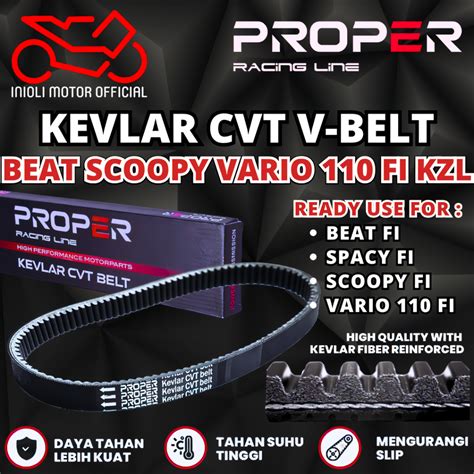 Jual VANBELT VBELT KEVLAR PROPER RACING LINE BEAT SCOOPY SPACY VARIO