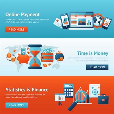 Bank banner set Vector | Free Download