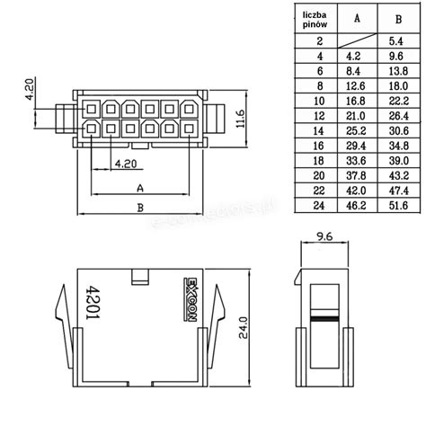 Gniazdo Typu Mini Fit 8 Pin E Connectors