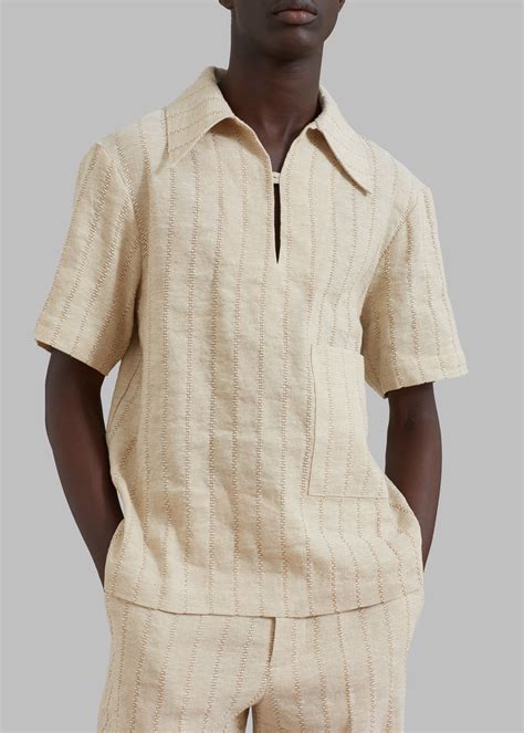 Róhe Resort Linen Kaftan Straw Mens Linen Outfits Linen Shirt Men