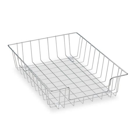 Wire Desk Tray Organizer, 1 Section, Letter Size Files, 10" x 14.13" x 3", Silver