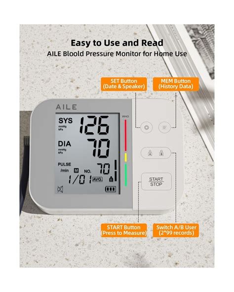 Blood Pressure Monitor For Home Use Aile Blood Pressure Machine