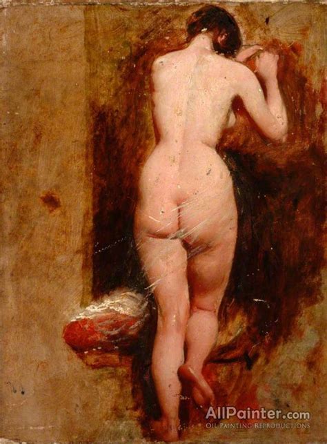 William Etty Standing Female Nude Back View Oil Painting Reproductions