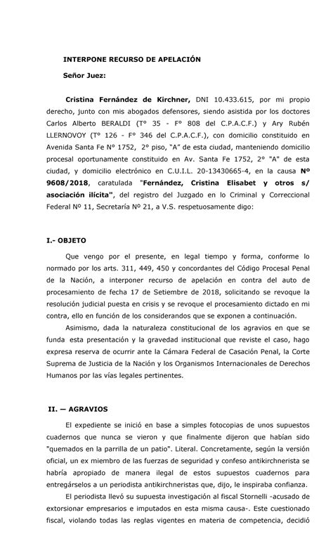 Tp 11 De Su Interpone Recurso De ApelaciÓn Interpone Recurso De