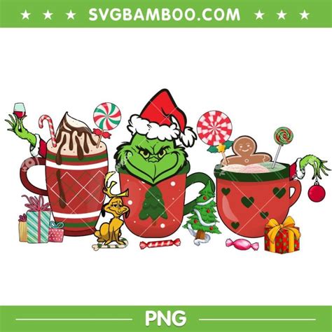 Grinch Coffee Christmas Png Grinch And Max Hot