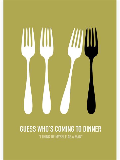 "Guess Who's Coming To Dinner - Alternative Movie Poster" Sticker for ...