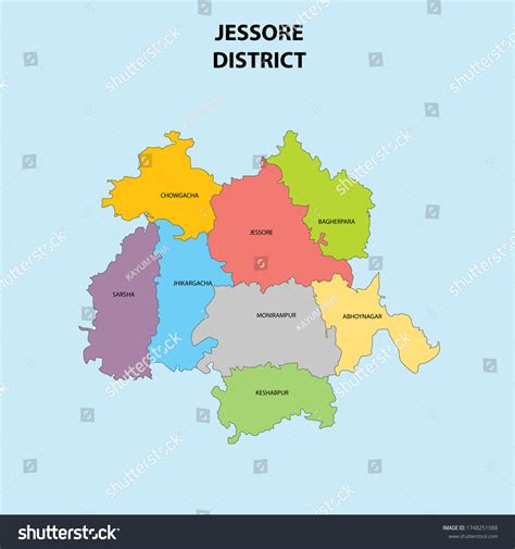 Jessore district map of Bangladesh - Royalty Free Stock Vector ...