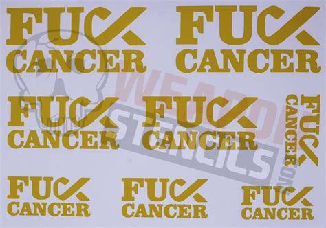 Fuck Cancer Ribbon Weaponstencils