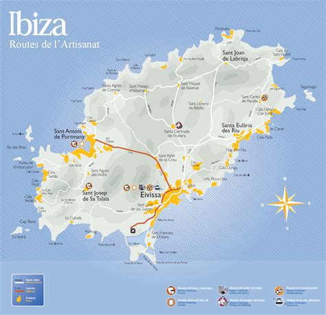 Ibiza Carte Touristique Vacances Guide Voyage