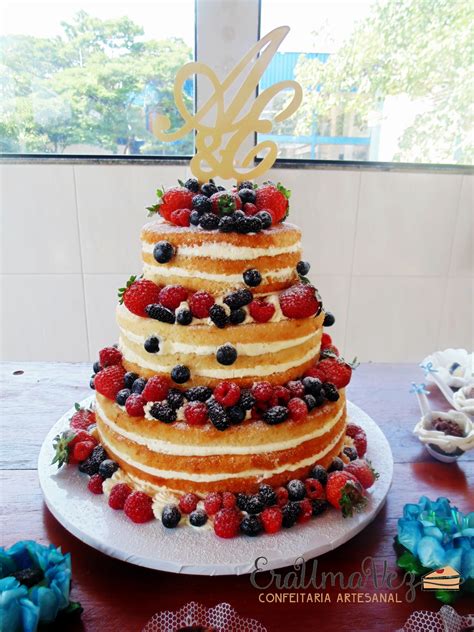 Naked Cake De Frutas Vermelhas Era Uma Vez Confeitaria Elo7