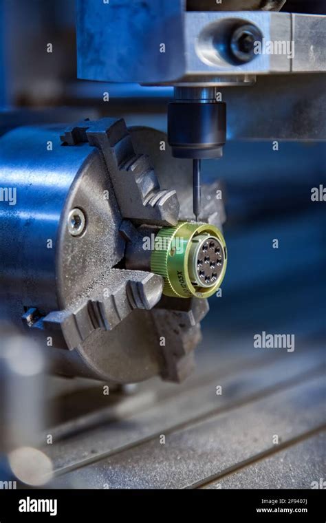 Drilling Detail With Drilling Machine In Turning Lathe Holder Close Up