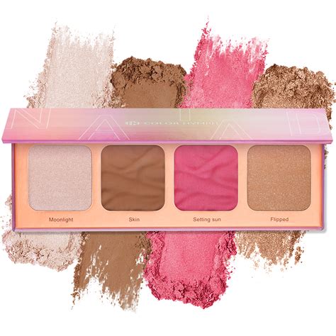 Color Nymph Blush And Highlighter Palette 4 Colors Powder Highlighter