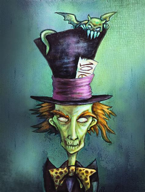 Dark Mad Hatter Painting by Diana Levin