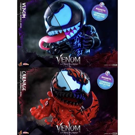 uper Toys全新現貨 Hot Toys COSBABY 猛毒 血蜘蛛 夜光 猛毒 屠殺 公仔 毒液 Q版 蝦皮購物