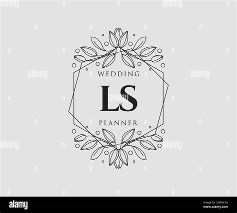 LS Initials letra Boda monograma colección de logotipos mano dibujado