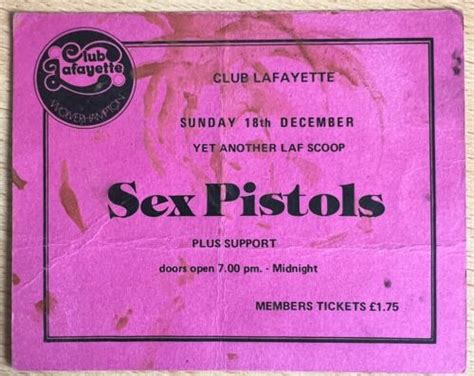 Sex Pistols ORIGINAL 1977 UK Gig Ticket From Paul Cook COA Full Provenance Punk EBay