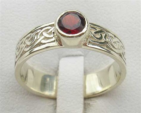 Scottish Red Garnet Celtic Engagement Ring Love2have Uk