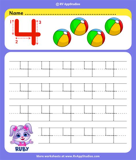 Number Tracing Worksheets Count And Trace Number